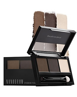 Nanobrow Zestaw cieni do brwi z rozświetlaczem, Dark, 4g