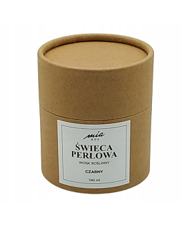 Miabox Świeca perłowa 140 ml  wosk roślinny, czarny