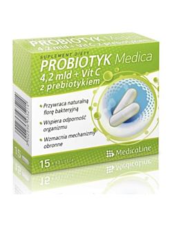 Medica Probiotyk 4,2 mld+ witamina C z prebiotykiem 15 kapsułek