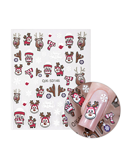 MollyNails Naklejki Do Paznokci Świąteczne Samoprzylepne 5D146 QJK
