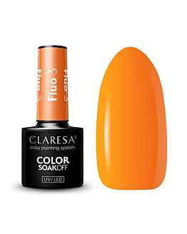 Claresa Soak Off UV/LED Fluo lakier hybrydowy 3, 5g
