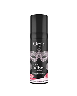 Orgie Dual Vibe! Kissable Liquid Vibrator wibrujący żel intymny Strawberry Gin and Tonic, 15ml