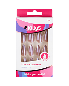 KillyS Sztuczne paznokcie Metallic Light Brown 24 szt.