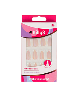 Killys Sztuczne paznokcie Long Almond Pink Holo