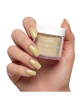 Kabos Magic Dip System Proszek do manicure tytanowego, 011 Gold Dust 20 g