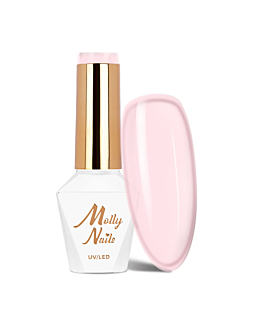 MollyNails French Manicure Peach Pink Lakier Hybrydowy UV LED Nr 137 8 g