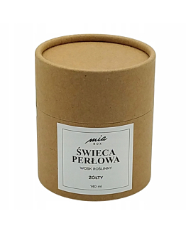 Miabox Świeca perłowa 140 ml  wosk roślinny, żółty