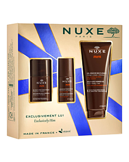 Nuxe Men (Żel nawilżający do twarzy + Dezodorant + Żel pod prysznic )