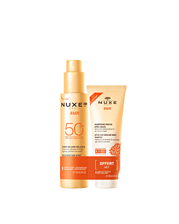 Nuxe Sun Zestaw (Mleczko w sprayu SPF50 150ml + Żel pod prysznic po opalaniu 100ml) 