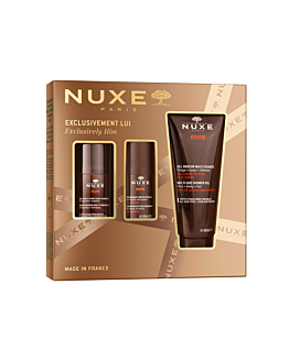 Nuxe zestaw Men: Żel nawilżający do twarzy 50ml + Żel pod prysznic 200ml + Deo roll-on 50ml