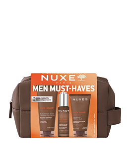Nuxe Men Boost Zestaw: Serum 30ml + Żel 50ml + Żel pod prysznic 100ml + Kosmetyczka