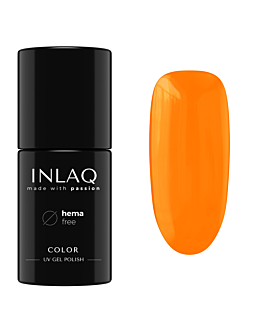 INLAQ Lakier Hybrydowy HEMA Free, Neonowy Electric Mandarin