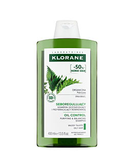 Klorane Seboregulujący szampon z pokrzywą, 400 ml