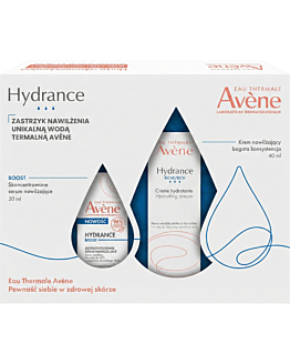Avene zestaw: Hydrance Boost, Skoncentrowane serum 30ml + Krem bogata konsystencja 40ml