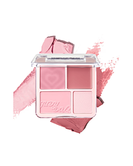 Judydoll 4 Color Blush & Highlight Palette, paleta róży i rozświetlaczy, 03 Ballerina Dream, 9g