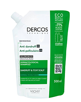 Vichy Dercos Shampoo Antiforfora per Capelli Grassi Refill 500 ml