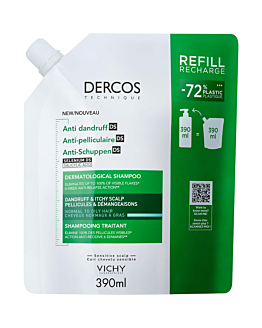 Vichy Dercos DS Shampoo antiforfora per capelli normali e grassi, Ricarica