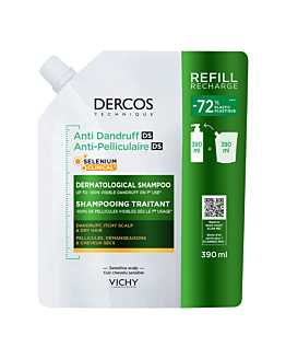 Vichy Dercos DS Szampon przeciwłupieżowy do włos&oacute;w suchych Refill, 390 ml