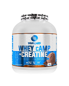 Yava Labs Whey Camp + Creatine Białko serwatkowe z kreatyną smak lody czekoladowe