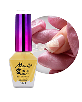 MollyLac Dual Effect Baza I Witaminowa Odżywka Utwardzająca 2w1 10 ml