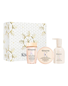 K&eacute;rastase Gloss Absolu Cr&egrave;me Trio Set Zestaw prezentowy: Kąpiel Wzbogacona 80 ml + Maska 75 ml + Krem do włos&oacute;w 240 ml