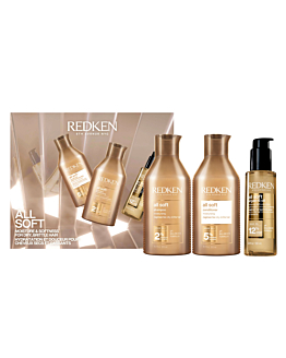 Redken All Soft Zestaw prezentowy: Szampon 300 ml + Odżywka 300 ml + Olejek Argan-6 100 ml