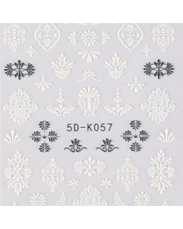 Allepaznokcie Naklejki Biżuteryjne 5D Samoprzylepne Wypukłe Akrylowe Ornamenty 5D-K057