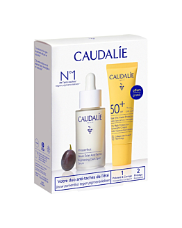 Caudalie Vinoperfect & Suncare Set: siero anti-macchie + crema protettiva SPF 50+