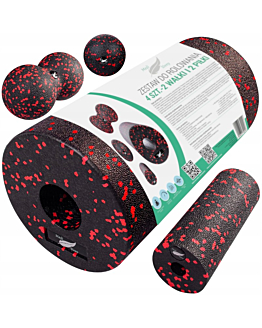 Medi Sleep roller zestaw epp piankowy wałek + piłka + duoball do masażu 4 szt