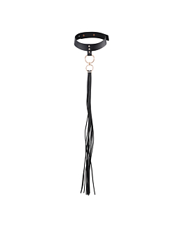 Obróżka z chwostem MAZE Tassel Choker Black Bijoux Indiscrets
