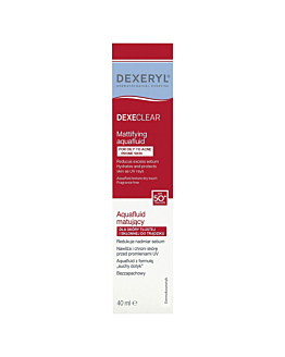 Dexeryl Dexeclear Aquafluid matujący SPF 50+ do skóry tłustej i skłonnej do trądziku, 40 ml