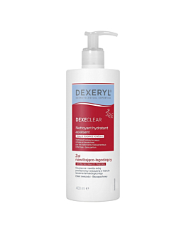 Dexeryl Dexeclear Nawilżająco-łagodzący żel oczyszczający do skóry ze skłonnością do trądziku, 400 ml