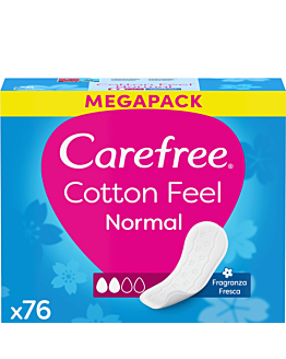 Carefree Cotton Fresh Wkładki Higieniczne 76 Sztuk