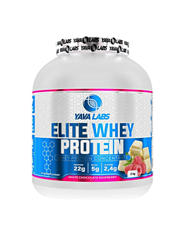 Yava Labs Elite Whey Protein Białko serwatkowe smak biała czekolada z malinami