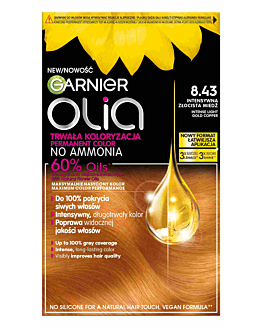 Garnier Olia Farba do włosów 8.43 Intense Light Gold Copper