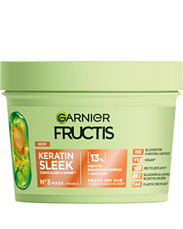 Garnier Fructis Keratin Sleek Maska do włosów suchych i puszących się