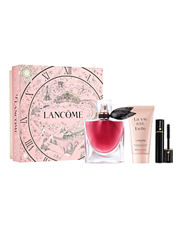 Lancome La Vie Est Belle Zestaw: woda perfumowana La Vie Est Belle L’Élixir 50 ml + balsam do ciała La Vie Est Belle 50 ml + minimaskara Hypnôse 2 ml 