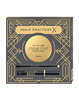 Max Factor Zestaw kosmetyków do makijażu, Mascara 200 Calorie + Creme Puff 05 Podkład-puder + Kredka do oczu