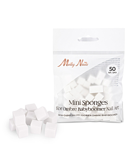 MollyNails Zestaw Mini Gąbek Do Zdobień Ombre Babyboomer 50 szt.