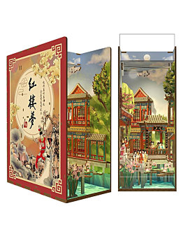 Habarri Miniaturowy domek Book Nook - Pawilon Różowego Lotosu