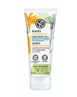 Yves Rocher 2w1 Woda z Arniki Bio Oczyszczająco-nawilżający krem do rąk