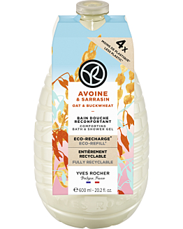 Yves Rocher Płatki Owsiane & Gryka Żel pod prysznic i do kąpieli refill, 600 ml