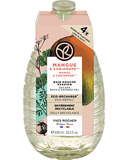Yves Rocher Mango & Kolendra Żel pod prysznic i do kąpieli - refill, 600 ml