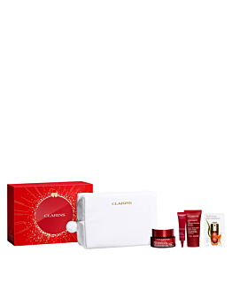 Clarins Zestaw Super Restorative: Krem na dzień + Krem na noc + Serum do twarzy + Krem pod oczy