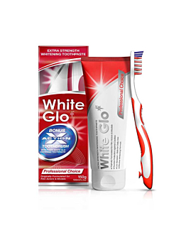 White Glo Professional Choice wybielająca pasta do zębów, 100ml + szczoteczka