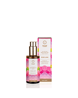Khadi Skin & Soul odżywczy olejek do ciała Rose Love, 100ml