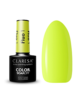 Claresa Soak Off UV/LED Fluo lakier hybrydowy 1, 5g