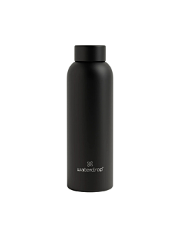 Waterdrop Stalowa butelka termiczna, Czarny mat, 600 ml