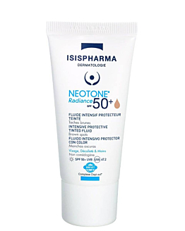 Isispharma Neotone Radiance Serum likwidujące przebarwienia skóry SPF 50+, odcień średni