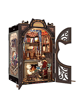 Habarri Miniaturowy domek mini Book Nook - Salonik Hrabiego Kota